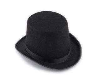 Retro klassieke zwarte hoge hoed magische hoed Abraham Lincoln hoeden maskerade partij aankleden halloween accessoire hoge zwarte vilt hoed voor mannen vrouwen