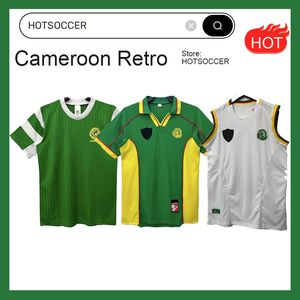 Retro clásico Camerún 1990 1998 2002 camisetas de fútbol Nacional MBOMA SONG GEREMI Biyik GEREMI Camiseta de fútbol retro