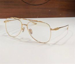 Gafas ópticas de diseño clásico retro 8162 marco de metal piloto estilo simple y elegante lentes transparentes de gama alta gafas transparentes