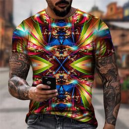 Retro Classic European and American Style ShortSleeved Street Trend Mens Casual 3D Printing Tshirt Round Neck Top 240420