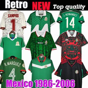 Retro klassieke Mexico voetbalshirts 1970 1986 1994 1995 1996 1997 1998 1999 2006 2010 BORGETTI HERNANDEZ CAMPOS BLANCO H.SANCHEZ R.Marquez voetbalshirt