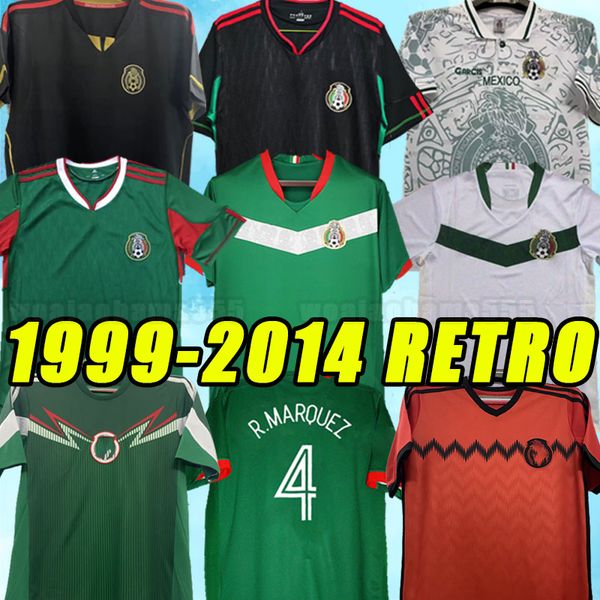 Jerseys de fútbol de México Retro México H.Sánchez Camisa de fútbol de casa de casa Borgetti Hernandez Campos Blanco 10 11 12 2006 2010 2012 2012 06 1999 99 2014