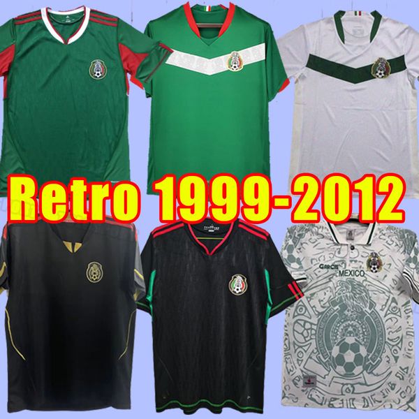 Maillots de football rétro classiques du Mexique H.SANCHEZ à domicile maillot de football GARDIEN DE BUT BORGETTI HERNANDEZ CAMPOS BLANCO 10 11 12 2006 2010 2011 2012 06 1999 99