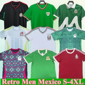 Retro Classic Mexico Soccer Jerseys Kit 1970 1985 1986 1994 1995 1996 1997 1998 1999 2010 Borgetti Hernandez Campos Blanco H.Sanchez R.Marquez Football Shirt Maillots