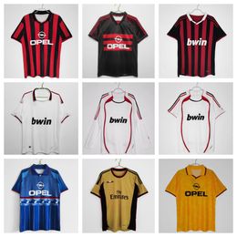 Retro Classic Milan Soccer Jerseys 1988 1989 1990 1991 1992 1993 Gullit Baresi Rijkaard van Basten Maldini Weah AC Baggio Football Shirt