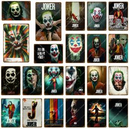 Retro Classic Movie Tin -bord De Joker Metal Poster op een Happy Face Vintage Wall Sticker Bar Pub Cafe Home Personaliseer Decor Painting Turs Maat 30x20cm W02