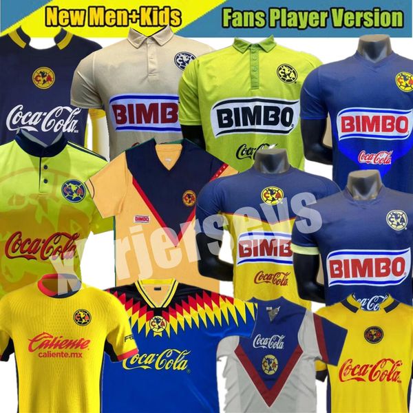 Retro Club America Soccer Jerseys O.Peralta R.Sambueza C.Blanc 1988 1995 96 98 99 2004 2005 2006 2011 12 2013 14 15 24 25