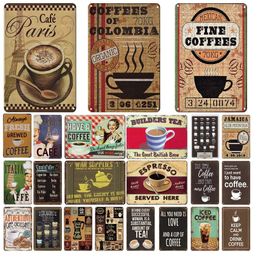 Rétro café métal étain signe Vintage métal plaque mur Art affiches pour cuisine Bar Club Art peinture mur décor plaque 30X20 cm W03