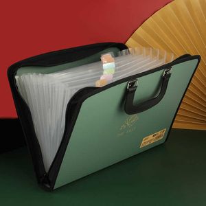 Retro kleur grote capaciteit a4 uitbreidende bestandsmap tas 13 lagen document organisator houder kantoor briefpapier