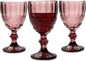 Verre à vin coloré rétro Gobelet de style européen Bar de mariage Verres à pied décoratifs