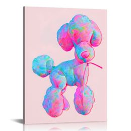 Affiche de ballon de chien coloré rétro