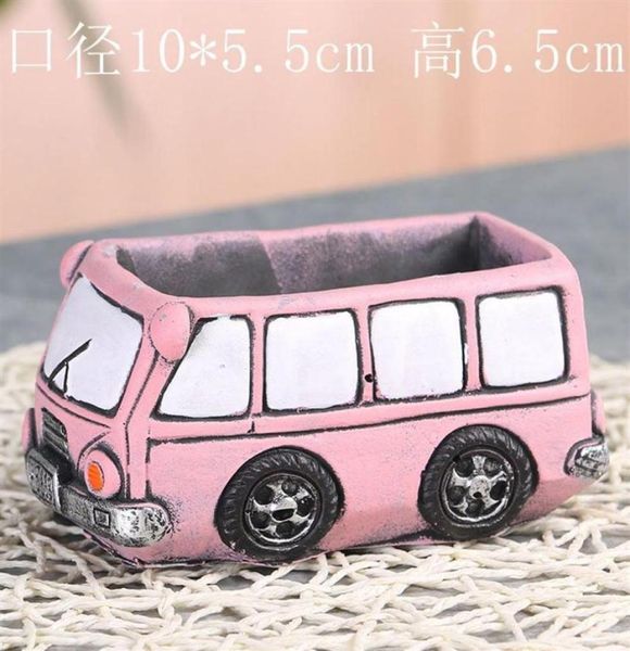 Retro Creative Car Flower Pot Mini Garden Pnters PNT Suculento Pnter Desk Flower Pot Cactus PNT Pad Decoración de la oficina en el hogar 233 27832082558