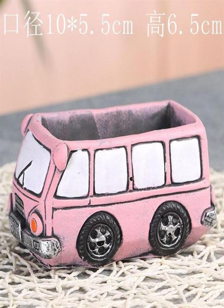 Retro Creative Car Flower Pot Mini Garden Pnters PNT Suculento Pnter Desk Flower Pot Cactus PNT Pad Decoración de la oficina en el hogar 233 27837927863