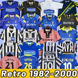 Retro Del Piero Soccer Jerseys Conte Pirlo Buffon 82 83 84 85 92 94 95 96 97 98 99 00 1982 1983 1984 1998 1999