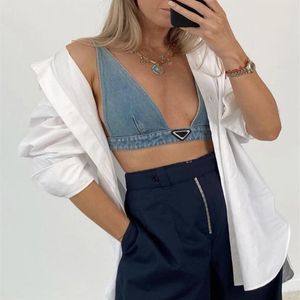 Retro Denim Bh's Hipster Topkwaliteit Dames Designerondergoed Outdoor Nachtclub Feest Strandzwemmen Tweedelige sets Luxe Wear243M