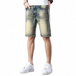 Short en Denim rétro pour hommes, pantalon d'été droit et assorti avec tout, de haute qualité, de rue, 54TB #