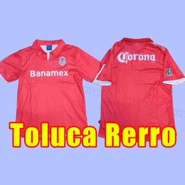Retro Deportivo Toluca 04 05 Camisetas de fútbol para hombre M. ARAUJO J. ANGULO BAEZA VENEGAS Tercera edición especial Fútbol masculino 2004 2005 Camiseta Mangas cortas Uniformes