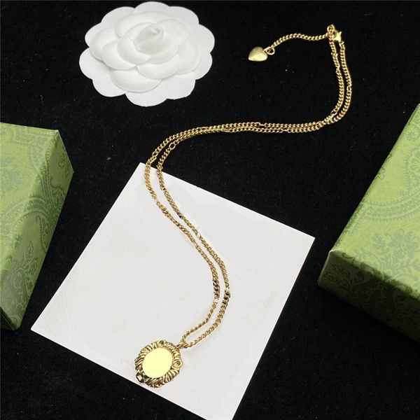 Rétro Designer Collier Vintage Tête De Lion Colliers Femmes Long Pendentif Collier Personnalisé Amour Pendentifs Saint Valentin Cadeau Avec Boîte