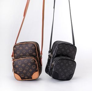 Retro diagonale tassen klassiek bedrukt schouderontwerp, crossbody -stijl, vierkante tas voor verticale camera -opslag