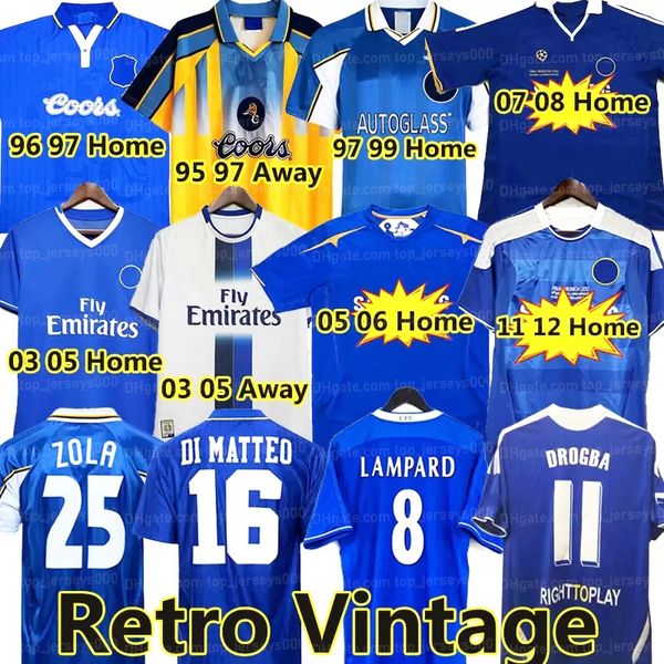 Retro Drogba 2011 Torres CFC Soccer Jersey Lampard 11 12 13 Final 96 97 99 82 85 87 89 90 Maillot de football vintage Crespo Classic 03 05 06 COLE ZOLA Vialli 07 08 Nom personnalisé