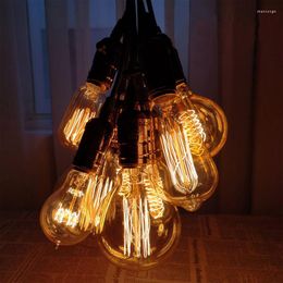Retro Edison Bulb E27 220V 40W Licht A60 ST64 T10 T45 G80 G95 Filament Vintage Ampoule Incandescent Spiraallamp