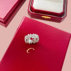 Retro verlovingsring ontwerper sieraden sterling zilveren diamanten ringen voor paar dames mans hoge kwaliteit schitterende high-end luxe zl198 H4