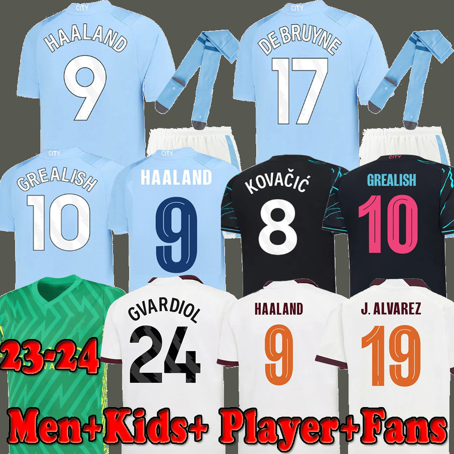Tailandia camiseta de fútbol de la ciudad de Manchester 2020 2021 STERLING DE BRUYNE 20 21 Fans versión del jugador man city jersey tops hombres y niños kit