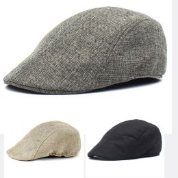 Rétro Angleterre Style Hommes Bérets Printemps Automne Casual Rue Gavroche Béret Chapeau Sauvage Octogonal Conduite Cabbie Casquette Mode Chapeaux Casquettes