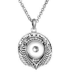 Rétro oeil Snap Button collier 18 MM Ginger Snaps Boutons Cristal Charmes Colliers pour femmes bijoux