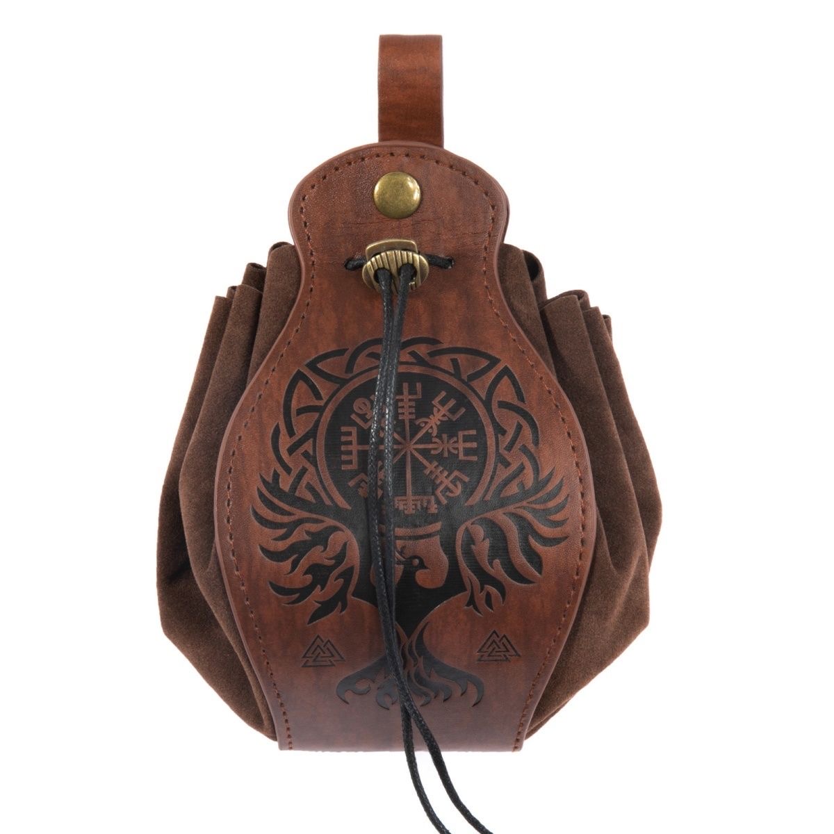 Rétro Fanny pack chaud style Viking médiéval Faux cuir hommes sac Vintage ceinture pochette peut accrocher ceinture porte-monnaie dés sac