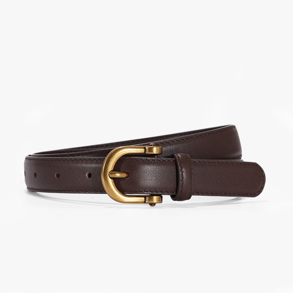 Rétro Mode Niche Couche Supérieure Ceinture En Cuir De Vache Femmes Peut Être Coupé Avec Jeans Ceinture Tendance All-Match Accessoires Populaires