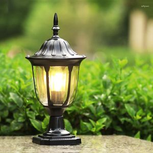 Retro hek muur koplampen Europe Garden Gatepost Lamp buitenboren woonplaats Mount Light Fixture