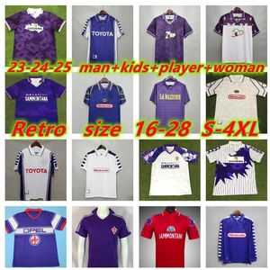 Maillots de football rétro FIORENTINA BATISTUTA RUI COSTA Vintage Florence RUI COSTA Maillot de football Camisas de Futebo 84 85 89 90 91 92 93 94 95 96 97 98 99 00 1984 1985 1998 1999