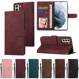 Étui de portefeuille en cuir rétro pour Samsung S23 Ultra S23 Plus A14 5G Galaxy A54 5G Business Kickstand Credit Cards Magnetic Cover Livre Holder Pouche de pochette