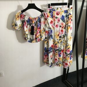 Robes à imprimé rétro Flora Tops à cou de couchage Summer Summer Beach Suits Trendy Girls Girls Camis Robe Camis