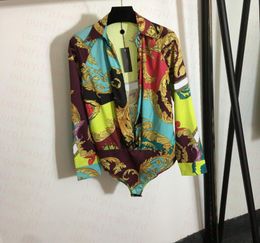 Retro Flora Women Tshirt Fashion Print Colls Tops Birthday Gift For Girls Brand One Piece Swimsuits7743994
