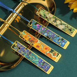 Retro Flowers Metal Bookmark Marque Page School Supplies séparador De Libro Parellerie Marcapaginas Livre Accessoires Mark