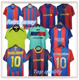 Retro Football 1998 1999 2011 Camisetas 2005 2006 07 08 09 2010 Barcelon Retro Soccer Jerseys Camisa vintage Puyol Ronaldinho Xavi 2013 14 15 A.iniesta Vintage