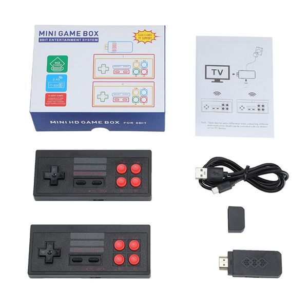 Reproductor de juegos Retro Mini Game Stick Y2 Plus mando Dual inalámbrico salida de TV HD 821 consola de juegos clásica