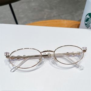 Retro Gentle Monster heren zonnebril ovaal frame bril diamant inleg metalen poten gafas de sol straatpunk dames temperament kristallen brillen buiten hj052