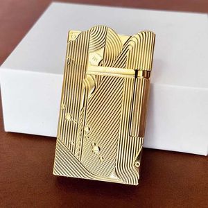 Retro Gouden Slapende Zeemeermin Zuiver Koper Aansteker Zijkatrol Ontsteking Klassiek Luid Geluid Opblaasbaar High-end Herencadeau