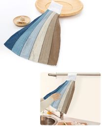 Gradient rétro Grain Grain Essuyer sur mesure Absorbant des serviettes suspendues à la maison Cuisine Hidrate Discroittes de salle de bain essuyage