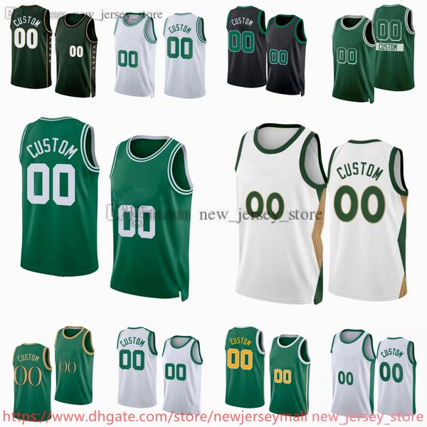 Basket-ball imprimé personnalisé 2023-24 0 Jayson Tatum Jersey 7 Jaylen Brown 42 Al Horford 40 Luke Kornet Neemias Queta Svi Mykhailiuk Dalano Banton Lamar Stevens Shorts