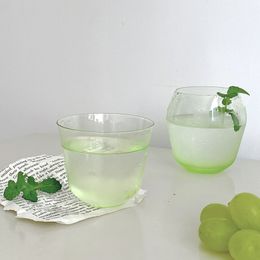 Retro groene bekerwijnglas champagne fluit cup mooie vintage transparante whisky margarita drink wijnglazen barware