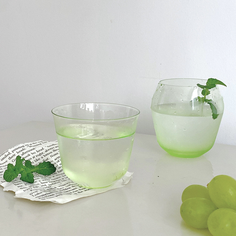 Retro Green Goblet Weinglas Champagner Flöte Tasse Schöne Vintage transparente Whisky Margarita Trinken Weingläser Barware