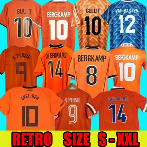 Retro Gullit 1988 86 89 91 Jerseys de football Marco Van Basten 97 98 Voetbal Shirt Seedorf Bergkamp Kluivert Robben 02 74 Kits Kits Rijkaard Cruyff Koeman V. Nistelrroy 95 96