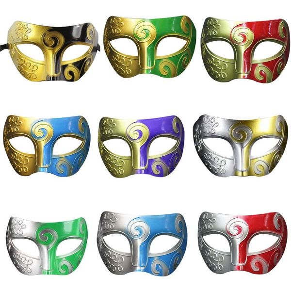 Máscara facial retrô para gladiador romano, festa de halloween, máscara veneziana, para homens, cosplay, carnaval, páscoa
