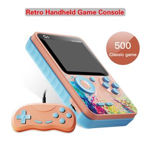 Consoles de jeux portables rétro L'hôte nostalgique peut stocker 500 en 1 Mini Pocket Video Portable Games Players Macaron Colorful 3.0 pouces LCD Screen Support Doubles