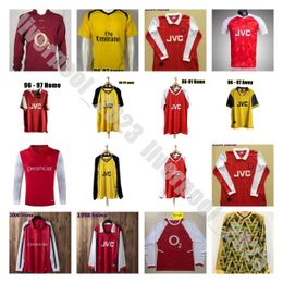 Retro Highbury voetbaltruien Home voetbalhemd Pires Henry Reyes Bergkamp Adams Galla Long Sleeve 00 02 03 04 05 06 98 99 1978 11 12 Arsen Brady George Kanu Uniform