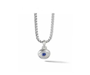 Retro Hip Hop Evil Eye Kettingen Luxe designer kettingketting hanger vrouwen heren ketens modieuze verloving en trouwfeest l1195218